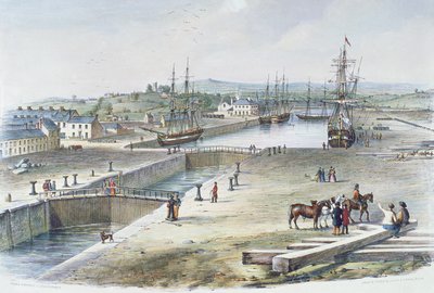 View of the Dock, Newport, Monmouthshire, 1842 by James Flewitt Mullock